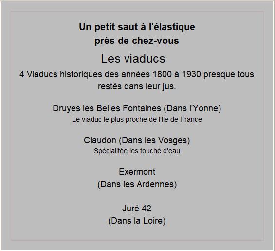 Saut élastique Tarifs